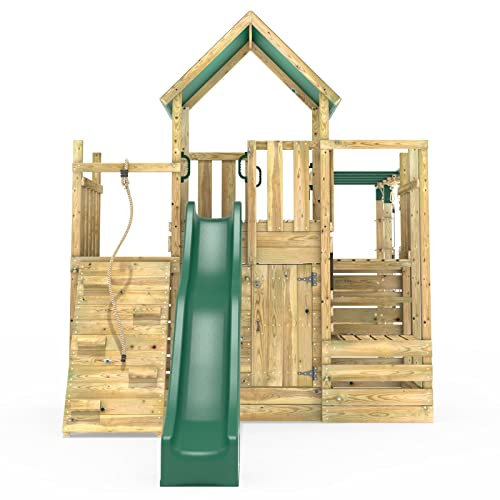 Rebo® Modular Wooden Climbing Frame Adventure Playset - M24 | OutdoorToys | Kids' Outdoor Wooden Garden Play Equipment, Children's Jungle Gym