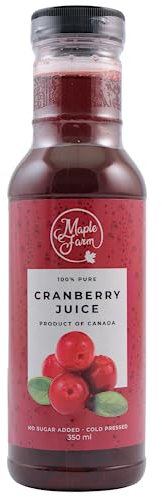 MapleFarm - Zumo de Arándano Ágrio concentrado sin azúcar añadido - Arándano - Cranberry juice - Cranberry Juice Concentrate - Concentrado de arándano - 350ml
