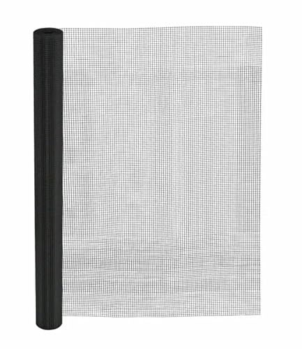 Garmix Fliegengitter Insektenschutz Moskitonetz Aluminium/Edelstahl Schwarz 100cm 1,4 x 1,6mm (10m Edelstahl Schwarz)