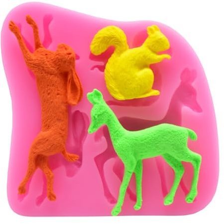 BESTonZON Silikon Fondantform Für Waldtiere – 10X9Cm Backform Für Kuchen Schokolade Und Diy Süßigkeiten Ungiftig Und Antihaft
