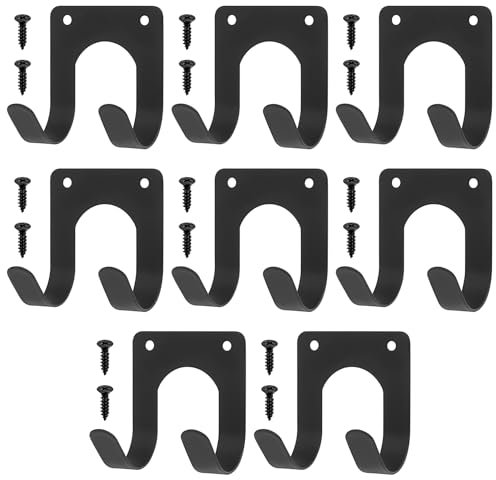QJKEJI 8 Pz Gancio Bici Muro, Ganci Garage, Ganci da Parete per Garage, gancio da Muro in Metallo, gancio muro, Gancis muros garage, Appendi Bici da muros garages per Appendere Oggetti Ingombranti