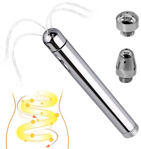 Douche de Lavement en Aluminium 3 Têtes - Kit de Nettoyage Vaginal Avec Pièces Jointes en Métal - Système de Douche Enema