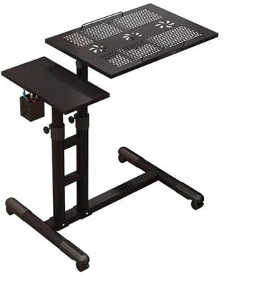 XXAD553TY Mobile Workstation Klappbarer, beweglicher, anhebbarer, drehbarer Bett-Schreibtisch for Zuhause, minimalistischer Nachttisch, Laptop-Schreibtisch Mobiler Schreibtisch