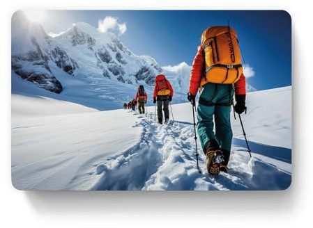 100 Visitenkarten, laminiert, inkl. Kartenspender - Bergsteiger Wandern Klettern (Design 724995184)