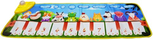 Playtastic Tanzmatte: Kinder-Klavier- und Musikmatte Fairy Farm Animals, 10 Lieder & Tiere (Spielmatte, Musikmatte Kinder 3 Jahre, Baby)