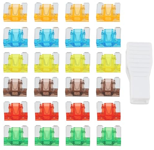 ECSiNG 120 Pezzi 32V Automotive APS ATT Fusibili A Lama A Basso Profilo Mini 5A 7.5A 10A 15A 20A 30A Adatti Per Auto SUV Camion Barche Motociclette