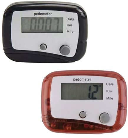 2X Schrittzähler Zum Gehen, Kalorienzähler Mit Digitalanzeige, Multifunktionaler, Einfacher Sport Schrittzähler, Schrittzählers Ohne App Und Handy, Für Gehen