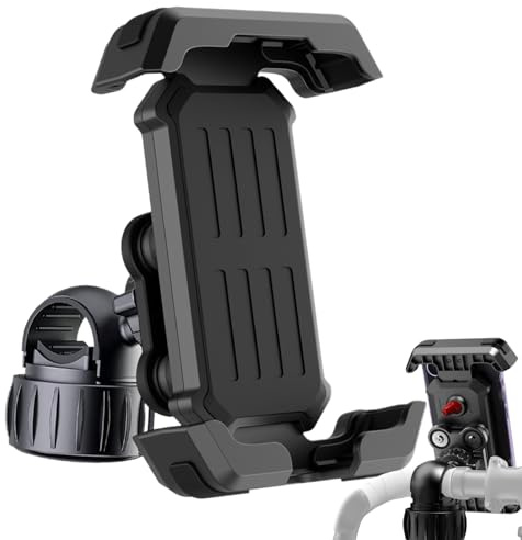 Soporte de teléfono celular para motocicleta, abrazadera de manillar, soporte para ATV, abrazadera antivibración, abrazadera Phoone, scooter, vehículos eléctricos y solución de manillar de motocicleta