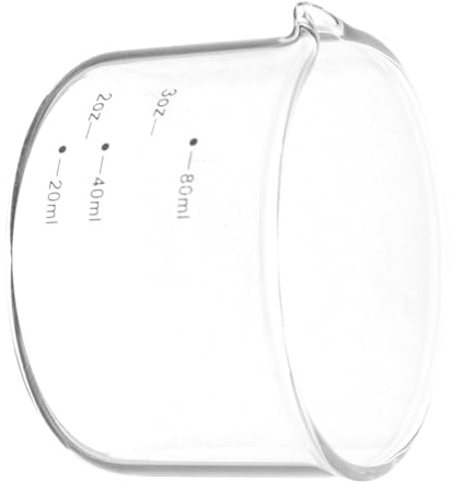 jojofuny Verre Doseur Verre Sans Poignée Tasse Mesurer Multiusage pour Espresso et Lait à Mesurer Précis et Élégant pour Boissons Chaudes et Café