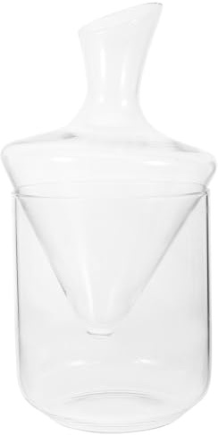 TOYANDONA Carafe Décanter Vin Originale en Verre Bec Verseur et Refroidisseur Intégré, pour Service de Vin Rouge Lors Dîners et Événements