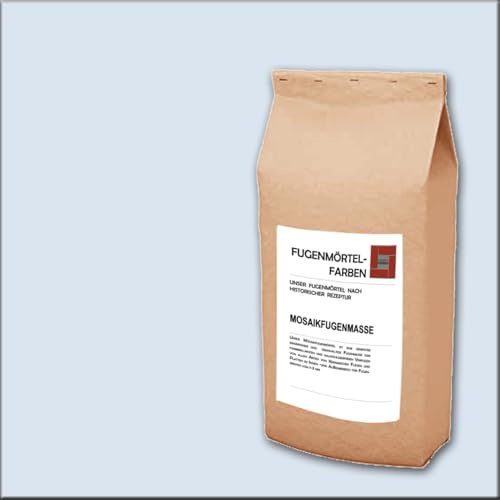 MOSAIK Fugenmörtel | NEBEL BLAU | 1kg | Optimiert für 1mm-4mm schmale Fugen im Innen- und Außenbereich auf Wand- und Bodenflächen | Frostfest