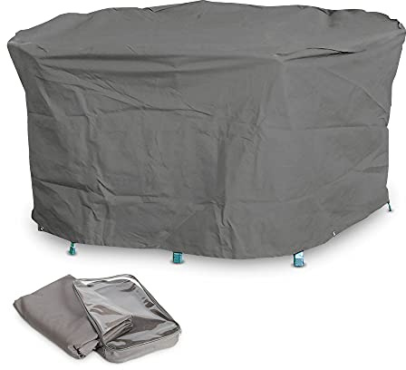 Beo acamp Housse de Protection pour Meubles de Jardin ovales jusqu'à 160 x 95 cm, résistante à la déchirure, Anthracite, Housse de Protection pour Meubles de Jardin résistante à l'hiver