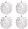 Belle Vous Adornos Piña Arbol Navidad - 4X Conos de Pino Blancos Grande de Plástico Brillante Decoración Árbol de Navidad Fiestas Eventos