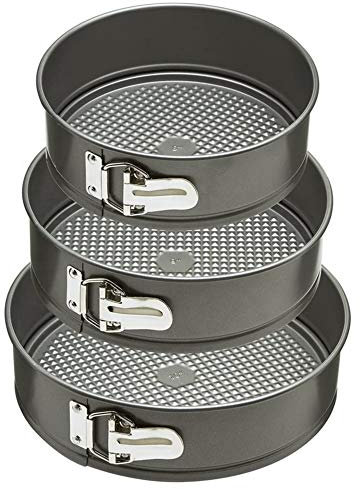 Springform Cake Tins Cheesecake Tin- 22cm 24cm 26cm Cake Tin Set For Baking Layer Cake-Nonstick Stainless Steel Cooking Rings For Wedding Christmas Birthday. 8 inch 9 inch & 10 inch Cake Tin (approx)