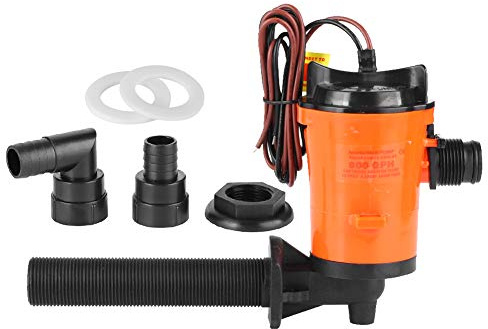 800 gph 12v 4a horizontale livewell-pumpe,Boot bilgenpumpe, 12V 800GPH Live Bait Tankbelüfter Tauchpatrone Bootsbelüftungspumpe Flüssigkeitspumpe Bootszubehör SFBP1-G800-05