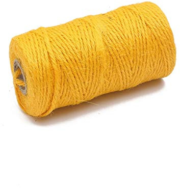 Zkenshan-Spago da giardino Cavo di spago di juta naturale di 100 m, cordoncino del regalo della corda di canapa stringhe di imballaggio del regalo delle corde di natale Forniture del partito del parti