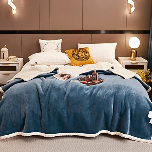 Coperta in Pile Sherpa per Letto, Coperta Appesantita Double Face in Flanella e Lana D'agnello, Coperta Pesata per il Sonno, Coperta di Lusso Super Morbido Confortevole Coperta Divano,#3,180x200cm