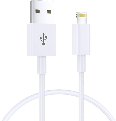 iPhone Charger Cable 1M [Apple MFi Certified] Lightning to USB Cable Lead 3 Foot, 2.4A Fast Charging Cable for iPhone 14 13 12 11 Pro Max XS XR X 8 7 6 Plus 5, iPad and iPod