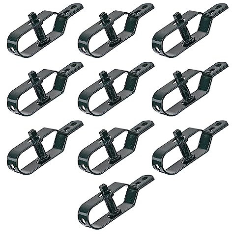 Drahtspanner, Zaunspanner, Drahtseilspanner, L100, 10 Stück, grün, pulverbeschichtet, Drahtspannung, Maschendraht Zaun
