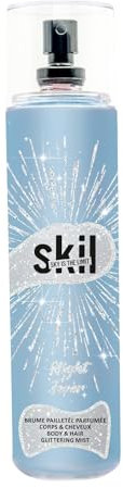 SKIL - Nebbia profumata da donna glitterata Night Fever – Collezione Night Call – Fragranza gelsomino vaniglia – Flacone spray da 250 ml – Made in France à Grasse