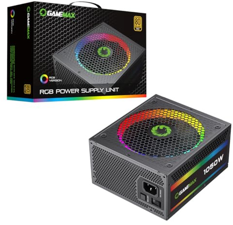 GameMax 1050W Pro Modular 80 Plus Gold Power Supply With 14cm ARGB Fan