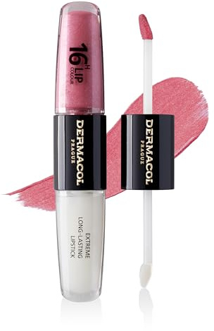 Dermacol 16H Lippenfarbe, 2-Phasen Kussechter Lipstain & Gloss, Nr. no. 15