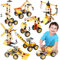 Spielzeug ab 5 6 7 8 9 10 Jahre Jungen, STEM Konstruktionsspielzeug 5 6 7 8 9 Jahre Geschenk 6-10 Jahre Junge Baustellenfahrzeuge Kinder Geburtstagsgeschenk Jungen 5-12 Jahre 8 in1 Lernspielzeug