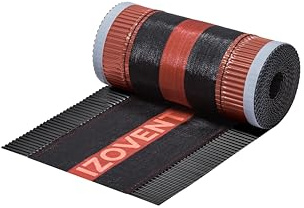 4ROOF IZOVENT STANDARD Firstblechband 310mm x 5m – Schwarz, Wetterbeständig, Hochwertige Abdichtung