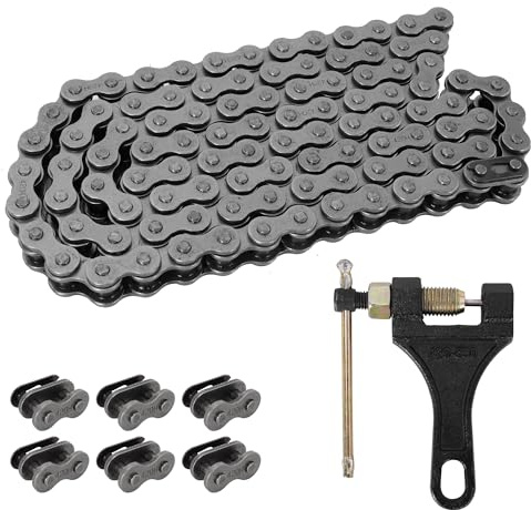 420 Chaîne 102 Maillons avec Brise-Chaîne pour 50-125cc Dirt Bike | Compatible Avec XR50, CRF50, CRF70, PW80, ATV, Go Kart Et Quad