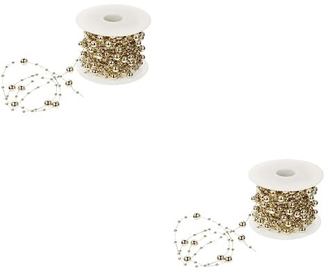 SEWACC 2rollen Roll Dekorative Hochzeitsblumen Halter Diy Perlenkette Elektroplattierte Perlen Für Basteln Heimdekoration Und Festtagsgestaltung