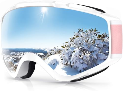 Findway, Gafas de esquí y snowboard, Jet Snow, para mujeres, hombres, jóvenes, adolescentes, OTG, sobre casco, antivaho, 100 % protección UV, antirreflejos