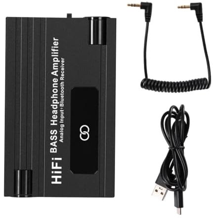 VENEKA Amplificatore per Cuffie HiFi Bluetooth Amplificatore per Cuffie Amplificatori per Cuffie Portatili con Uscita Audio Stereo HiFi da 3,5 mm