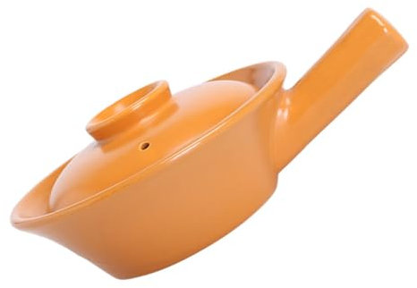 EXHUMKY 1set Piccole Casseruole Ceramica Con Manico Sicure Per Cottura Di Riso Zuppe e Stufati Per Pasti