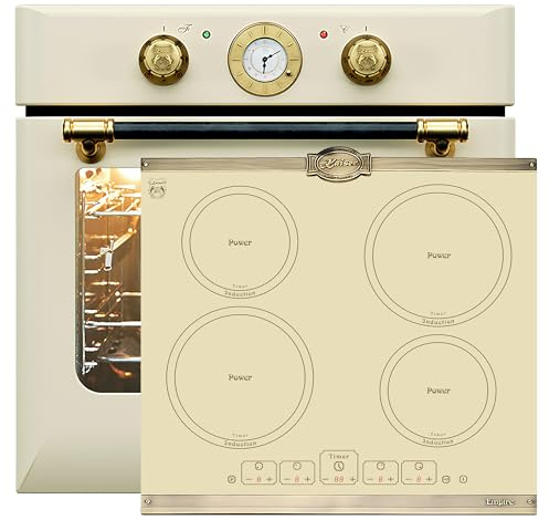 Kaiser Horno empotrable EH 6432 ElfBE + KCT 6195 IElfEm, eléctrico, Autark, 68 L, con placa de inducción Autark 60 cm, 4 zonas con refuerzo