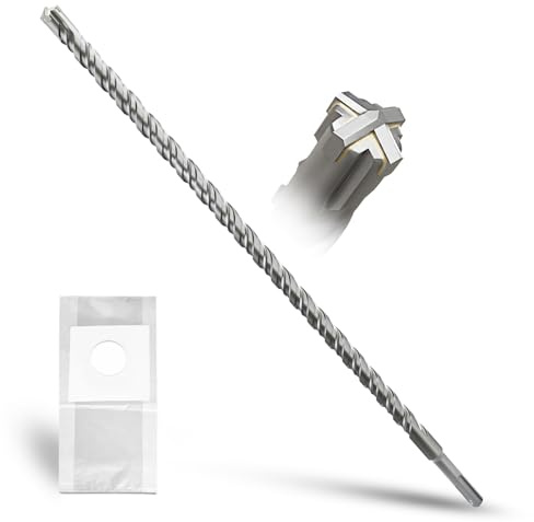 METOTY SDS Plus Drill Bit 16 mm x 460 mm, Masonry Drill, Hammer Drill, Concrete Drill, for Stone, Concrete, Natural Stone, Brick Wall