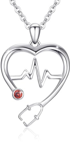 YEESIA sjuksköterska present 925 sterlingsilver stetoskop halsband sjuksköterska vård smycken gåvor för medicinsk personal sjuksköterskor och läkare