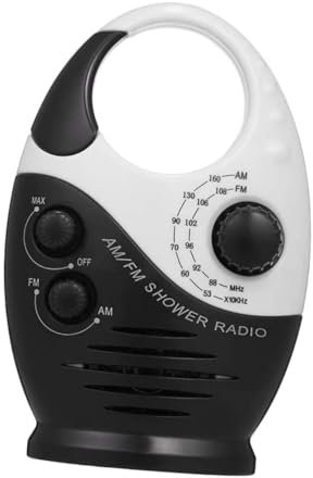 Holibanna Duschradio Mit Haken Am/fm Kleiner Lautsprecher Batteriebetrieben Für Badezimmer Camping Outdoor