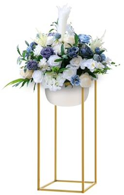 RjcdOPL 10 Stück Blumenständer aus Metall für Hochzeit, 27 x 27 x 60 cm, langlebig und stabil, Tragfähigkeit 10 kg, Dekoration für Party und Geburtstag
