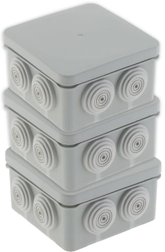 ProTec Lot de 3 boîtes étanches IP55 No Airbox 80x42mm
