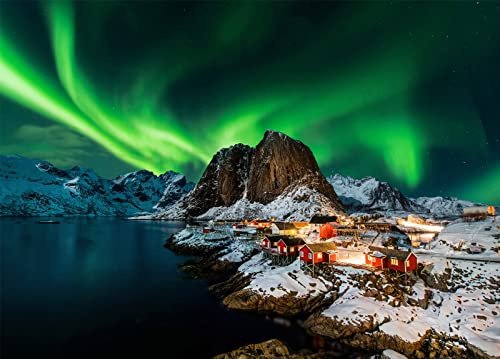 Puzzle 1000 Teile,Puzzle Erwachsene, EIN Herausforderndes Rätsel,Puzzlespiele für Die Ganze Familie,Geschenke für Frauen,Geschenke für Männer,Thema:Norwegens Aurora