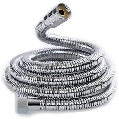 RUIXUE® 3m Duschschlauch aus Edelstahl, Knickfeste Flexible Brauseschlauch, Glatte Vernickelte Oberfläche zur einfachen Reinigung, Universal ½ Zoll Anschluss. (300, Zentimeter)