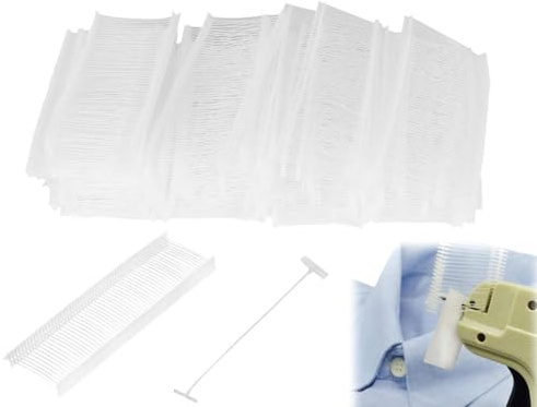 Graffette in plastica,Fili Sparafili Bianchi Fili a Paletta,5000pcs Fili per Pistole Etichettatrici Standard,Fili di Cucitrice Standard per Pistola Etichettatrice,Fili a Paletta Per Pistola Bianchi