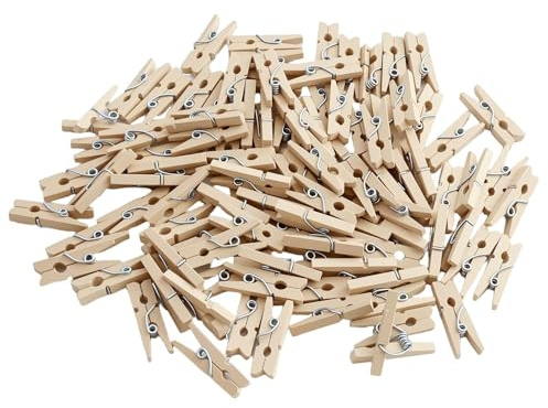 100 piccoli fermagli in legno, 2,5 cm, mini clip in legno, decorazione per la casa, foto, feste, regalo