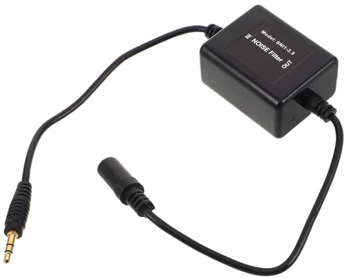 Lurrose Filtre Audio Améliore Le Confort de Conduite Auxiliaire en Plastique Noyau en Cuivre, Élimination du Bruit de Voiture pour Système Stéréo Lors des Déplacements Quotidiens