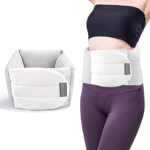 Lumbar Support Pillow for Sleeping, Lower Back Sciatic Nerve Pain Relief Soft Silk Cotton Waist Warmer, Adjustable Wrap Around Lumbar Cushion Belt Waist Support Pillow for Bed Office Chairs Car Travel