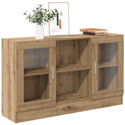 Frdhee Eckschrank Küche Geschirrschrank,Sideboard Artisan-Eiche 120x30,5x70 cm Holzwerkstoff,Anrichte für Küche,Wohnzimmer,Esszimmer,Flur