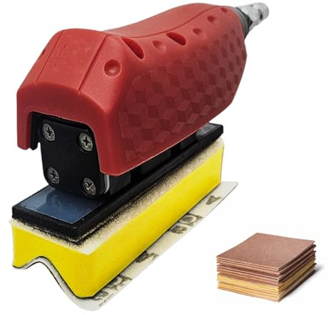 Air Straight Line Sander+ Interchangeable Contoured Profile Block&Sandpaper