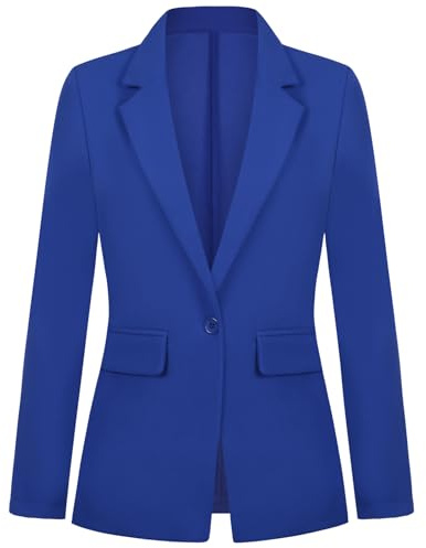 Kyzoeyou Womens Blazer Suit One Button Jacket Blazers Notched Lapel Casual Elegant Classic Formal Long Sleeve Workwear Lapel Suit