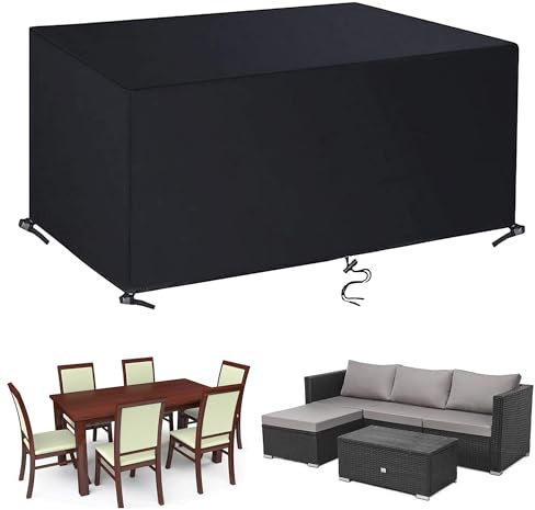 UUPAUO Copertura per Mobili da Giardino 120x100x90cm/LxWxH Panno 420D Oxford Copertura Tavolo Esterno Impermeabile Coperture per Mobili Tavoli e Sedie da Cortile Raggi UV Resistente allo Strappo