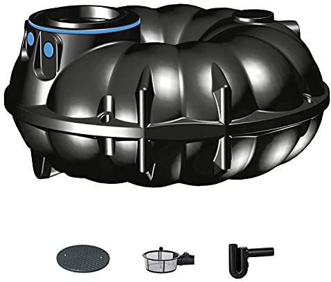 PREMIER TECH AQUA GmbH Zisterne 3000 Liter Regenwassertank NEO ECO inkl. Deckel, Korbfilter und Überlaufsiphon - Kunststoff, Kunststoffzisterne, Komplettset